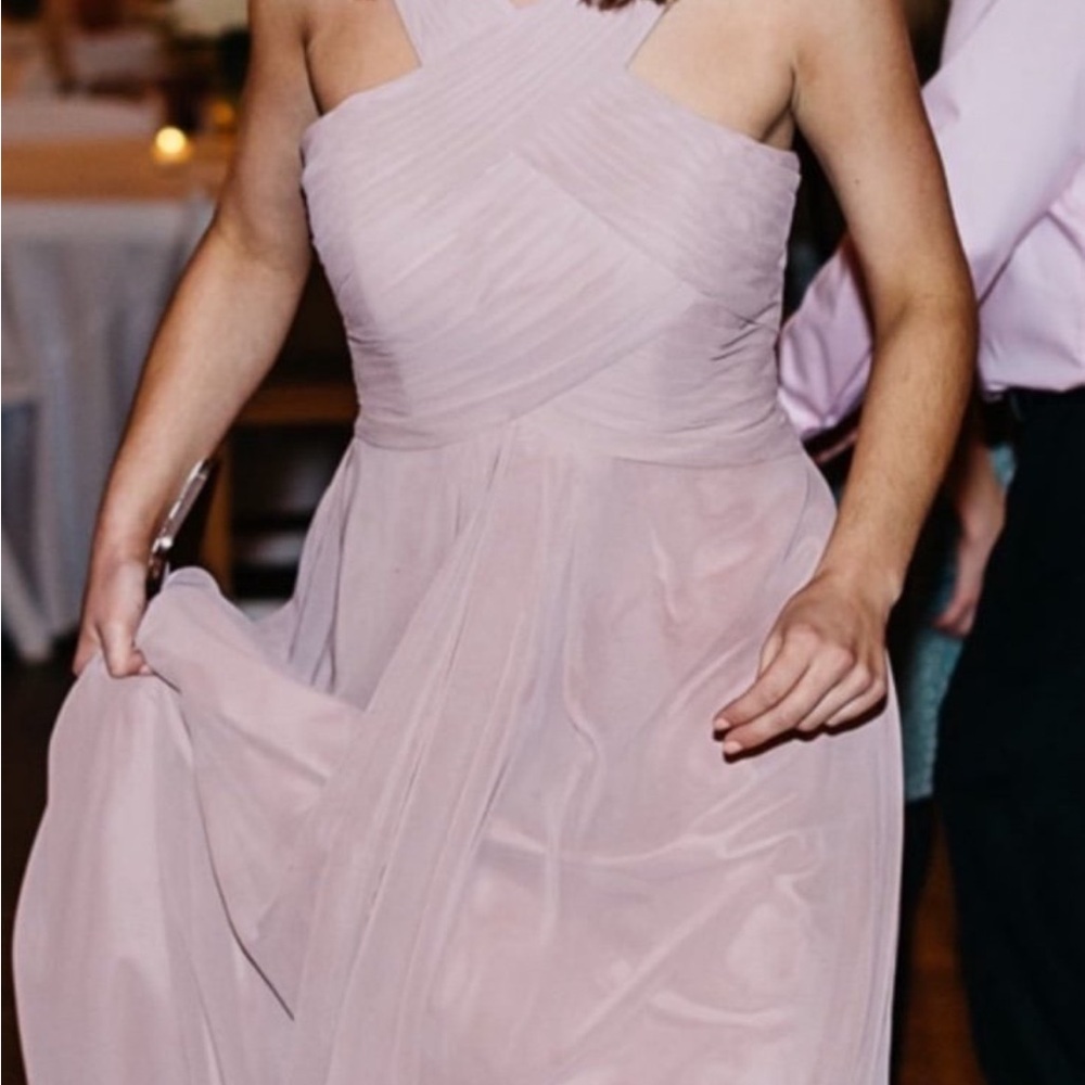 Azazie Strapless Blush Dress